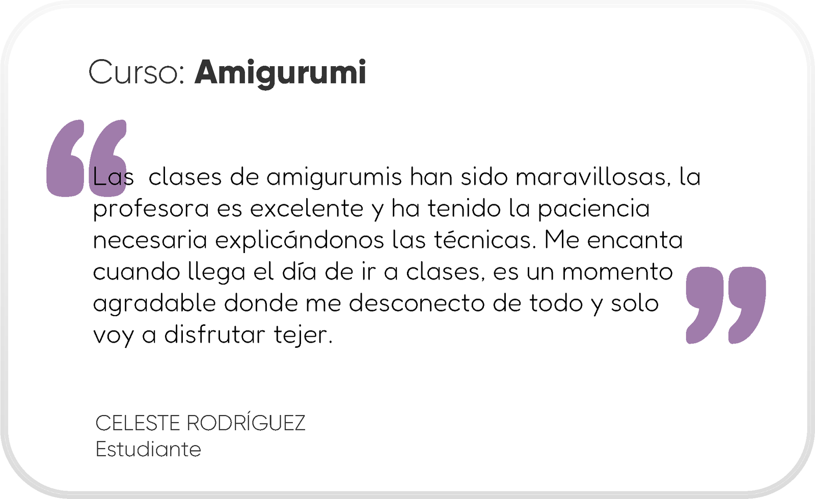 Testimonio amigurumi 1